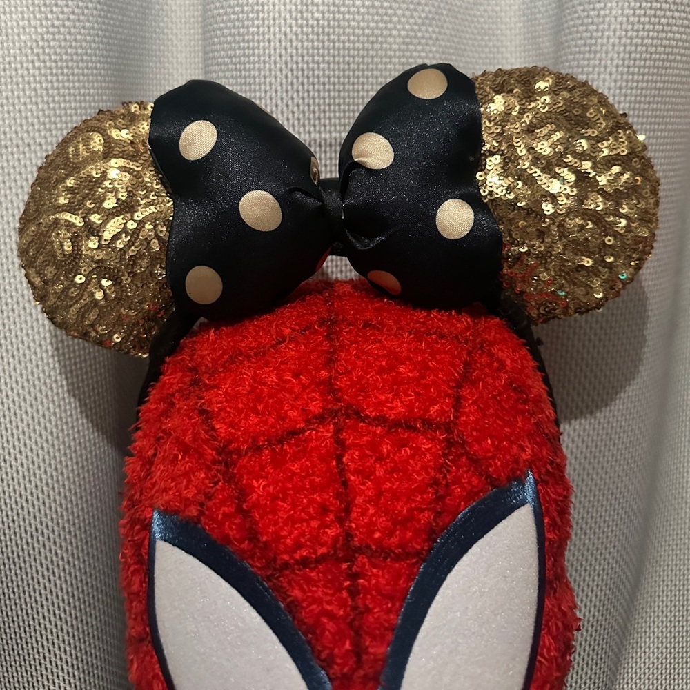 Minnie Ears, Gold Sparkles, Polkadot Black Bow